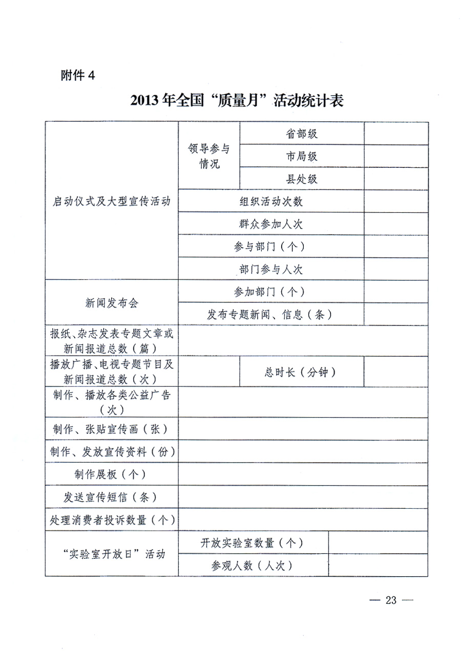 國家質(zhì)量監(jiān)督檢驗(yàn)檢疫總局、中共中央宣傳部等單位《關(guān)于開展2013年全國“質(zhì)量月”活動(dòng)的通知》